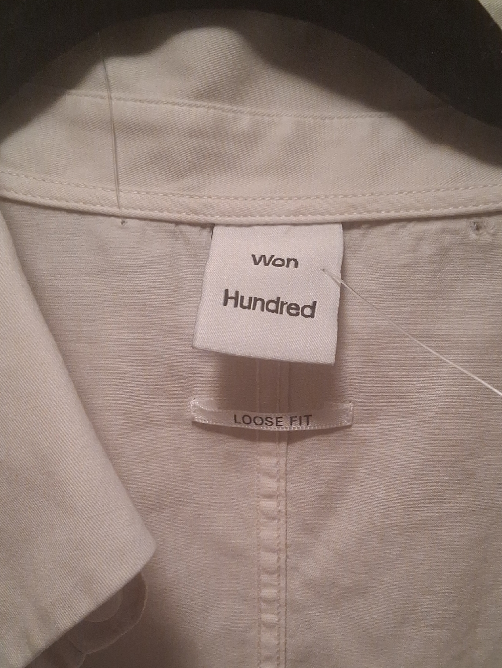 Won Hundred Loose Fit Shirt - Light Beige W Front Pocket L